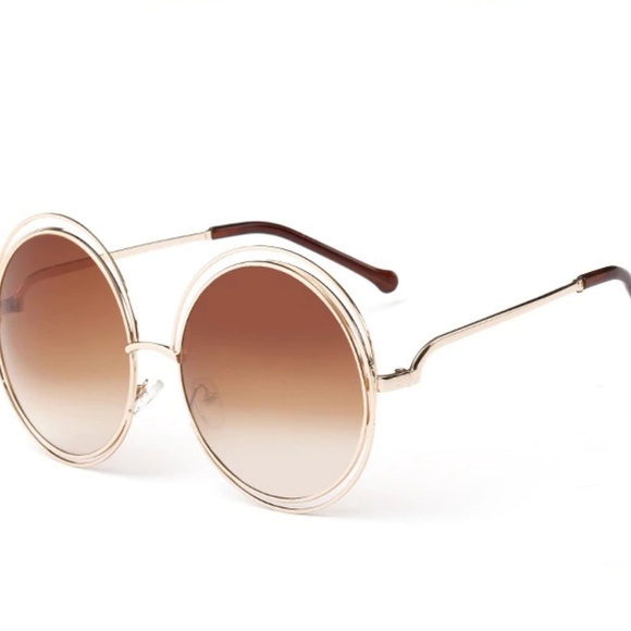 NEW Fashion Round Gradient Oversized Sunglasses - Picture 5 of 5